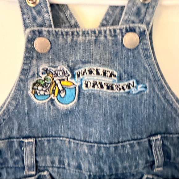 ⭐️ Harley-Davidson Kids Denim Overalls with Patch - Picture 2 of 7
